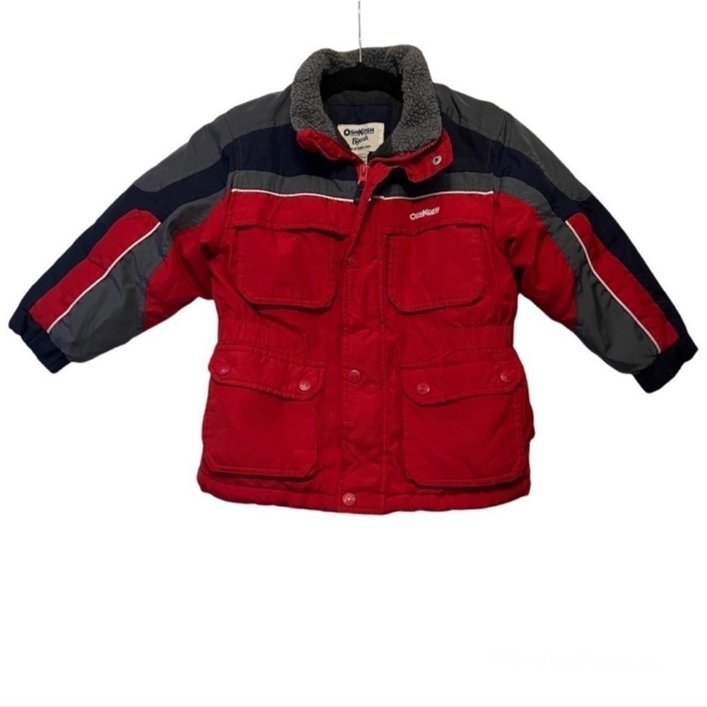 Osh Kosh B’Gosh Vintage Red & Gray Puffer Jacket